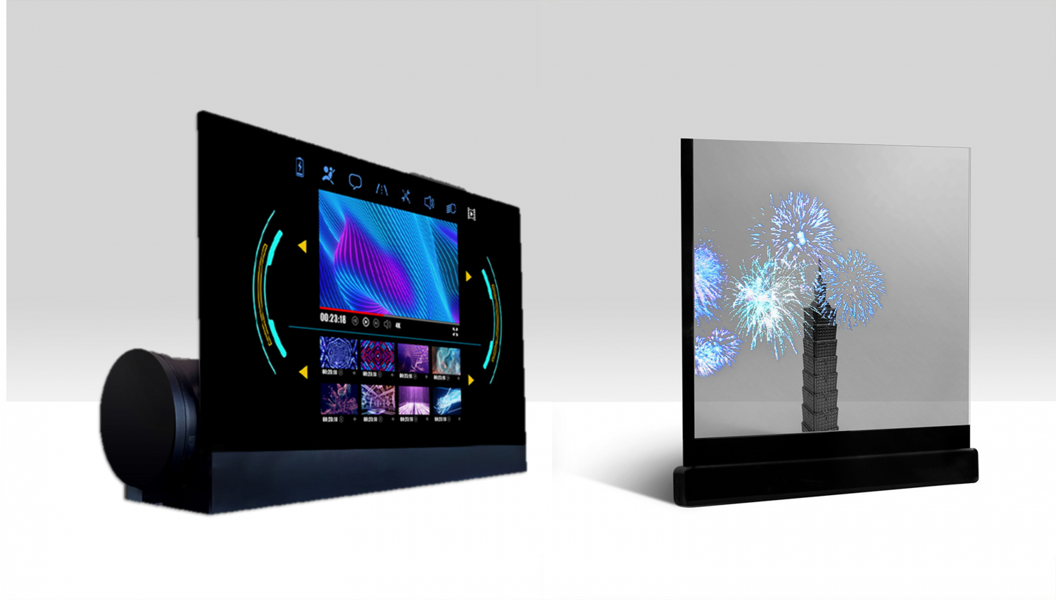 可捲式、折疊性、高透明